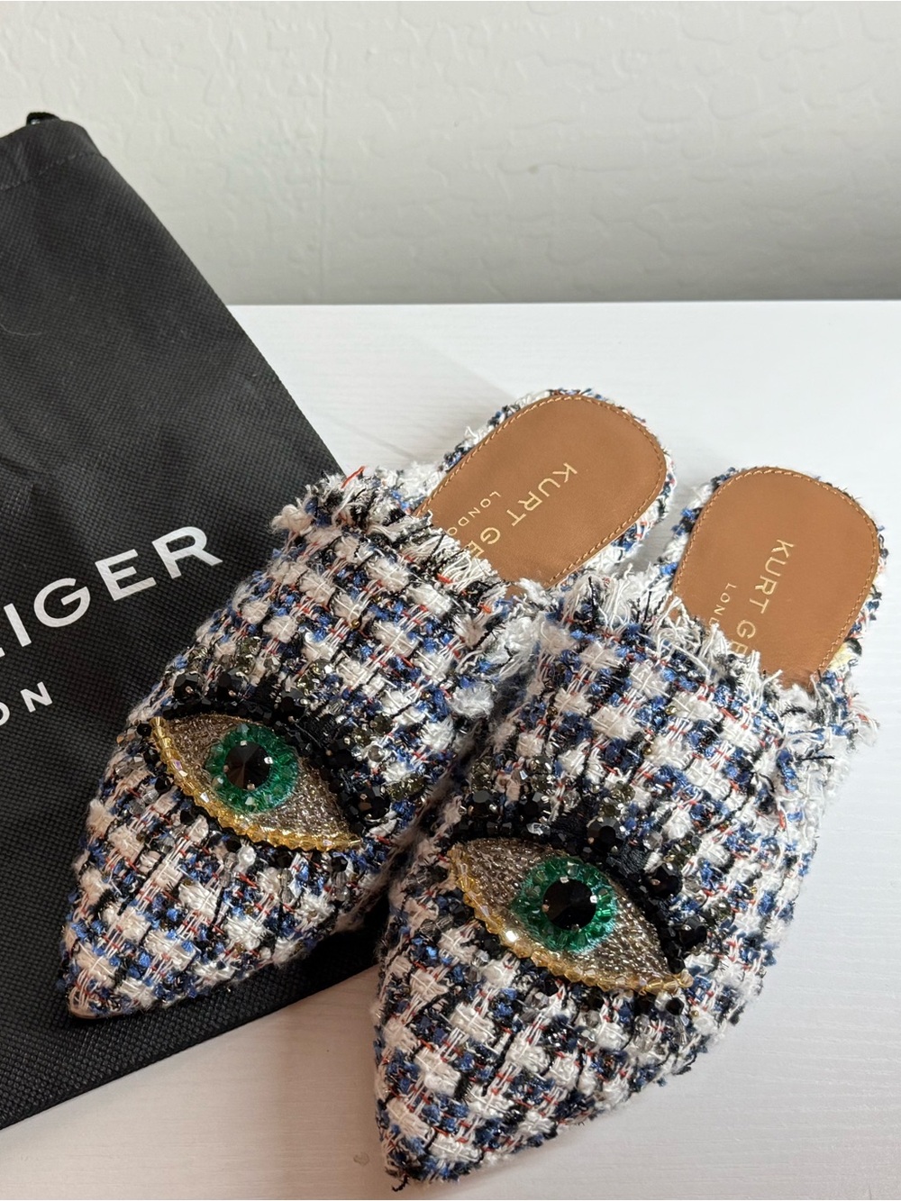 Kurt Geiger “Olive Eye” Mules
